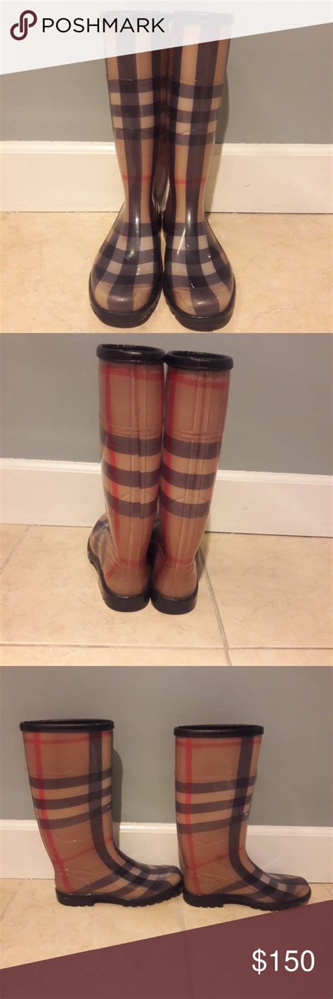 used burberry rain boots
